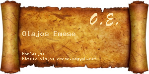 Olajos Emese névjegykártya